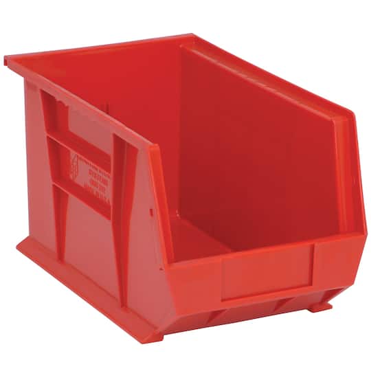 Quantum Food Service QUS242 RD Stack & Hang Shelf Bin - 13 5/8 x 8 1/4, Red, Case of 12